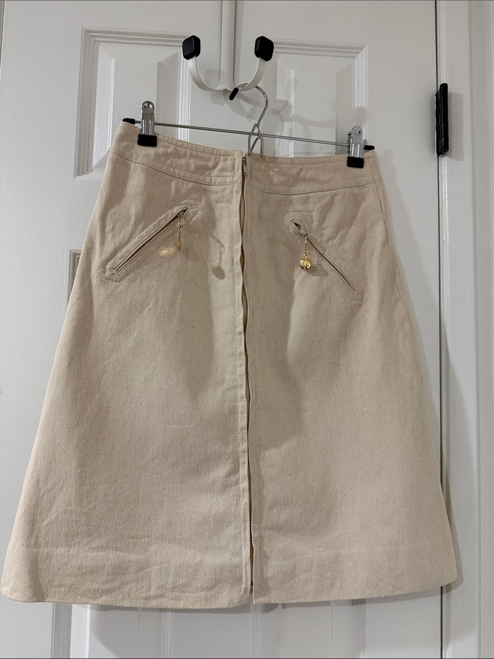 Celine A-Line Skirt with Zip Pocket Details